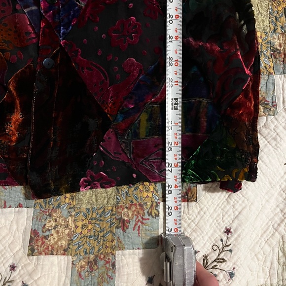 Vintage mesh/velvet button shirt - Picture 9 of 12